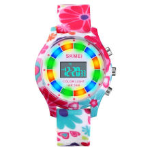 2020 SKMEI 1596 Colorful Cartoon Silicone LED Digital Wrist Watch for Kids